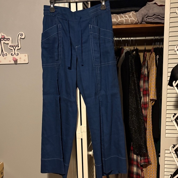 Liverpool Blue Wide Leg Pants - Picture 2 of 3